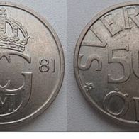 Schweden 50 Öre 1981 ## Kof7