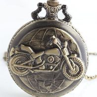 Taschenuhr Sprungdeckeluhr Uhr Pocket Watch Bike, Motorrad, Biker THU-25