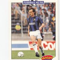 Panini Action Cards Fussball 1992/93 Bernd Eichmann 1. FC Saarbrücken Nr 187