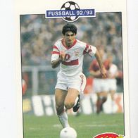 Panini Action Cards Fussball 1992/93 Slobodan Dubajic VFB Stuttgart Nr 204