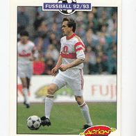 Panini Action Cards Fussball 1992/93 Günther Schäfer VFB Stuttgart Nr 207