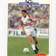 Panini Action Cards Fussball 1992/93 Andreas Buck VFB Stuttgart Nr 210