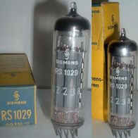 RS1029 Zweifach-Strahlbündel-Endröhre, UKW Senderöhre v. Siemens