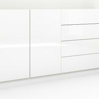 Hochglanz Flur Anrichte Weiß Sideboard Trend 152 cm bei Möbel Schrank kaufen \