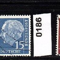 Bundesrepublik Deutschland Mi. Nr. 165 Kriegsgefangene + 184 + 186 + 188 Heuss (2) o