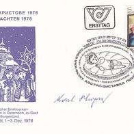 Österreich FDC Sonderkarte und -stempel Weihnachten 1978 (UBSV)