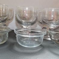 8 schöne Kaviargläser, Obstgläser, Glasschalen, 3 Einsätze