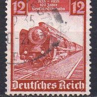 D. Reich 1935, Mi. Nr. 0581 / 581, 100 Jahre Eisenbahn, gestempelt #00656