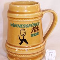 Torgau Keramik Werbe-Krug " Wernesgrüner " * **