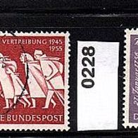 Bundesrepublik Deutschland Mi. Nr. 165 Kriegsgefangene + 215 + 228 + 234 o