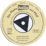 The Rocking Stars - Lonely Blue Boy / Violetta - 7" Flexi - Hallo 1031 (D) 1960