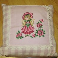 DIY Kissen bestickt süß romantisch Vintage NEU