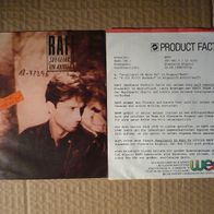 Raff - Svegliarsi Un Anno Fa - E Gli Altri Dormono 45 single 7" insert