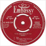 Embassy Players and Singers - Vocal Gems from the Film "Gigi" 45 EP 7"