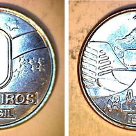 Brasilien 10 Cruzeios 1991 (0749)