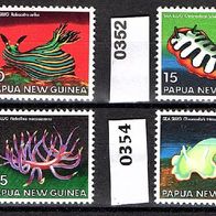 Papua und Neuguinea / Papua Neuguinea Mi. Nr. 351 + 352 + 353 + 354 Schnecken * * <
