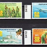 Papua und Neuguinea / Papua Neuguinea Mi. Nr. 409 + 410 + 411 + 412 * * <