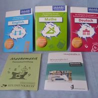 5 kleine Hefte zum Thema Deutsch, Mathe und Englisch