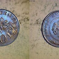 Singapur 10 Cents 1986 (2124)