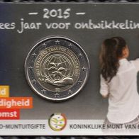 Belgien 2 Euro Münze unc 2015 Entwicklung Coincard
