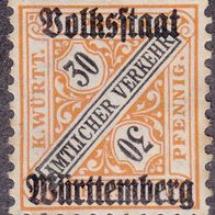 Württemberg Dienstmarke 266 * #017991