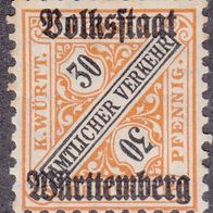 Württemberg Dienstmarke 266 * * #017992