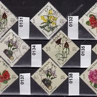 Bhutan (Asien) Mi. Nr. 130 bis 138 komplett - Einheimische Flora o <