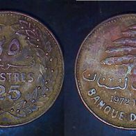 Libanon 25 Piastres 1972 (0804)