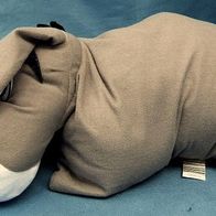 Motiv-Kissen - grauer Hund - ca. 40 x 40 cm Größe - Mit Klettverschluß zum verändern