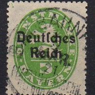 D. Reich Dienst 1920, Mi. Nr. 0034 / D34, Überdruck auf Bayern, gestempelt #01086