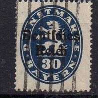D. Reich Dienst 1920, Mi. Nr. 0038 / D38, Überdruck auf Bayern, gestempelt #01096