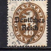 D. Reich Dienst 1920, Mi. Nr. 0039 / D39, Überdruck auf Bayern, gestempelt #01097