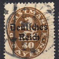 D. Reich Dienst 1920, Mi. Nr. 0039 / D39, Überdruck auf Bayern, gestempelt #01098