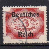 D. Reich Dienst 1920, Mi. Nr. 0050 / D50, Überdruck auf Bayern, gestempelt #01130