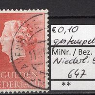 Niederlande 1954 Freimarken: Königin Juliana MiNr. 647 gestempelt -1-