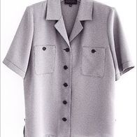 Barisal: Kurzarm-Bluse, Größe 40, Grau mit feiner dezenter Musterung - LVP 55,95 EUR!