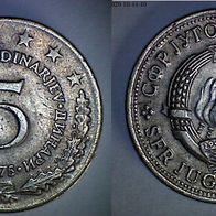 Jugoslawien 5 Dinara 1975 (1090)