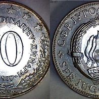 Jugoslawien 10 Dinara 1977 (1100)