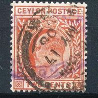 Ceylon (Asien) Mi. Nr. 131 König Eduard VII. o <