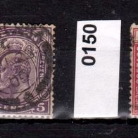 Ceylon (Asien) Mi. Nr. 148 + 150 König Eduard VII. o <