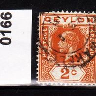 Ceylon (Asien) Mi. Nr. 166 König Georg V. o <