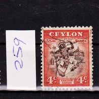 Ceylon (Asien) Mi. Nr. 233 Hafen von Colombo + 259 Tänzer + 260 o <