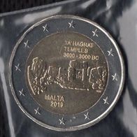 Malta 2 Euro Münze 2019 Ta Hagrat
