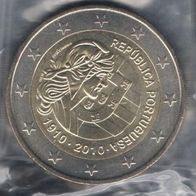 Portugal 2 Euro Münze 2010 100 Jahre Republik