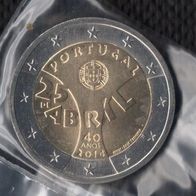 Portugal 2 Euro Münze 2014 Nelken
