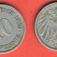 Kaiserreich 10 Pfennig 1906 A