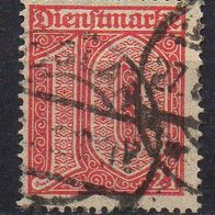 D. Reich Dienst 1920, Mi. Nr. 0017 / D17, mit Ablösungsziffer 21, gestempelt #01450