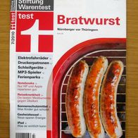 Zeitschrift Stiftung Warentest Bratwurst