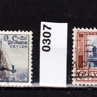 Ceylon (Asien) Mi. Nr. 303 + 304 + 307 + 316-II o <
