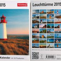 Leuchttürme 2015 - Harenberg Postkartenkalender - Kalender mit 53 Postkarten